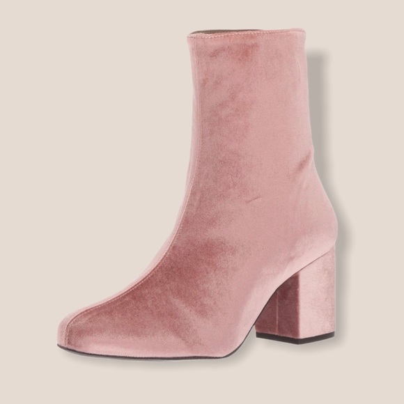 💖SALE💖Free People Dusty Rose Heeled Velvet Boots - Picture 3 of 8